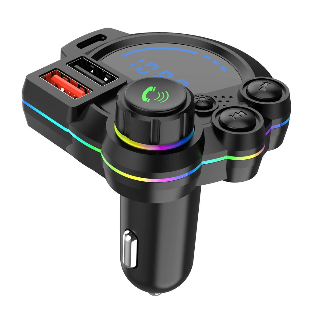 Bluetooth Car Charger FM Transmitter – Wireless Hands-Free MP3 Player & Dual USB Fast Charger