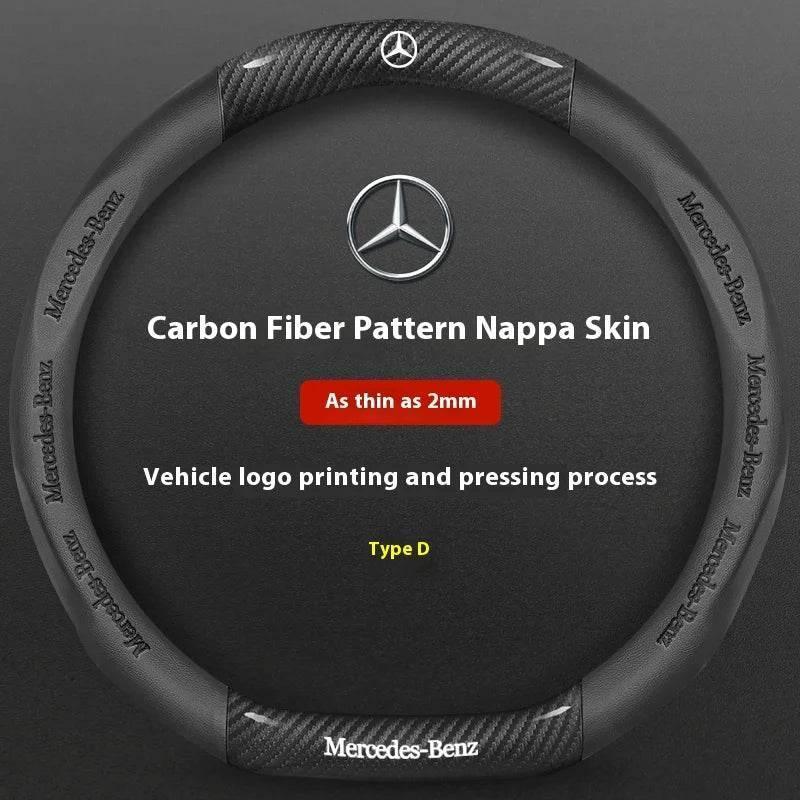 Mercedes-Benz Carbon Fiber Leather Steering Wheel Cover