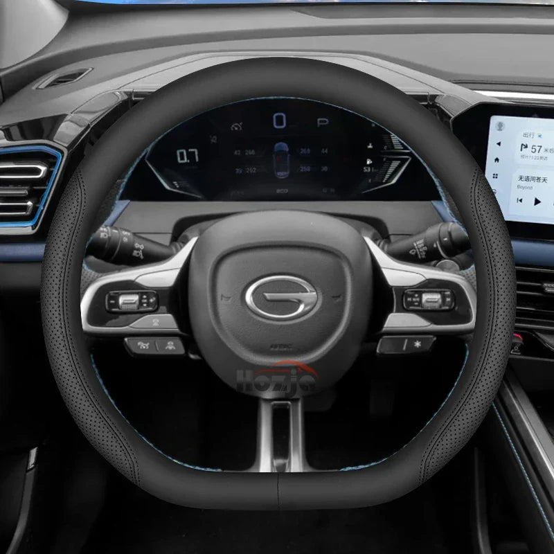 D Type Leather Steering Wheel Cover for GAC GS3 Emzoom Empow