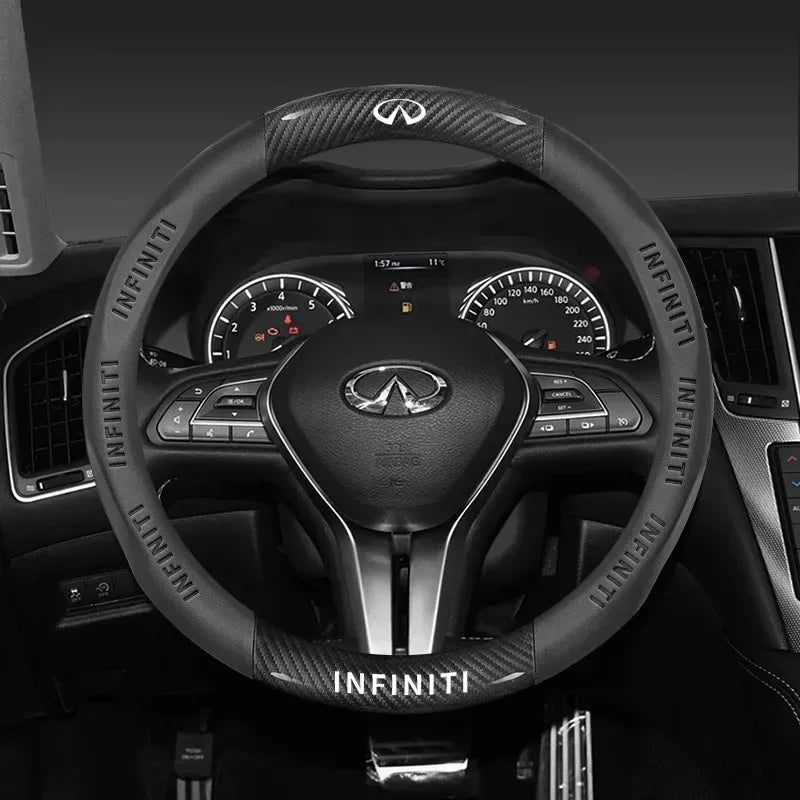 Infiniti Carbon Fiber Leather Steering Wheel Cover