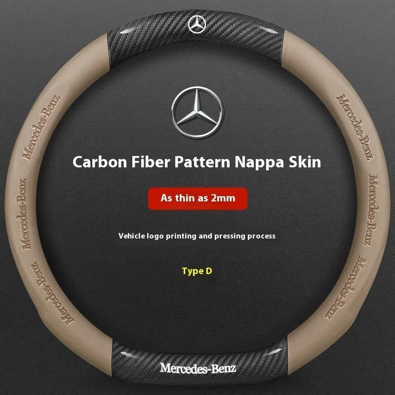 Mercedes-Benz Carbon Fiber Leather Steering Wheel Cover