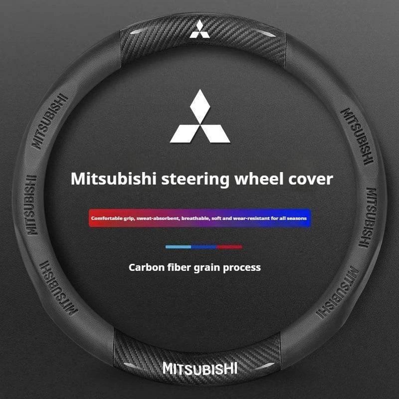 Mitsubishi Carbon Fiber Leather Steering Wheel Cover