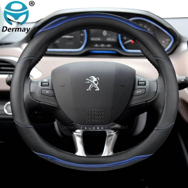 Peugeot Carbon Fiber Leather Steering Wheel Cover