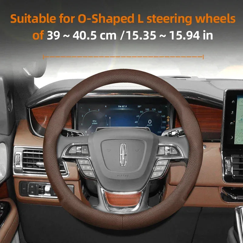 Lincoln Ultra-Thin Breathable Leather Steering Wheel Cover