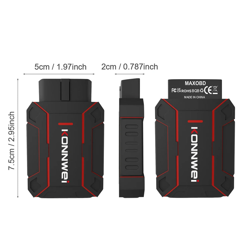 KONNWEI Bluetooth OBD2 Scanner – Wireless Car Diagnostic Tool with App Support