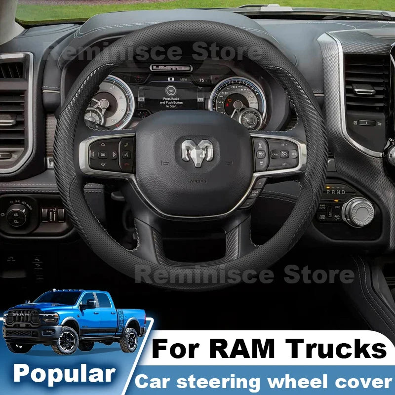 RAM Leather Steering Wheel Cover