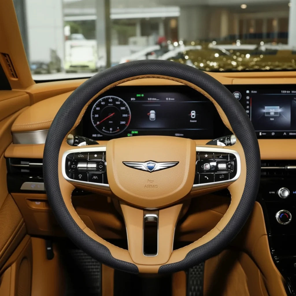 Genesis Nappa Leather Steering Wheel Cover
