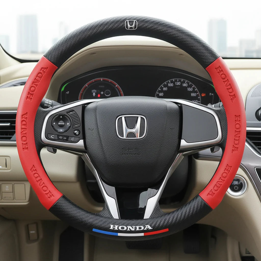 Honda Carbon Fiber Sports Steering Wheel Cover