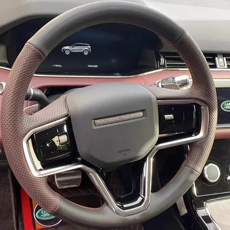 Land Rover Genuine Leather DIY Hand Sewing Steering Wheel Cover