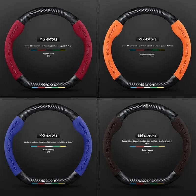 MG Carbon Fiber & Suede Steering Wheel Cover