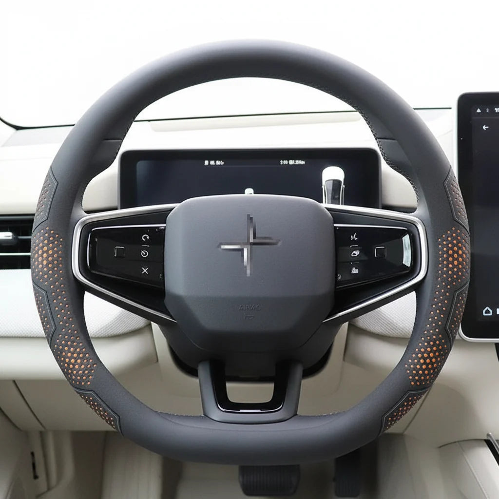 Polestar Carbon Fiber Suede Steering Wheel Cover