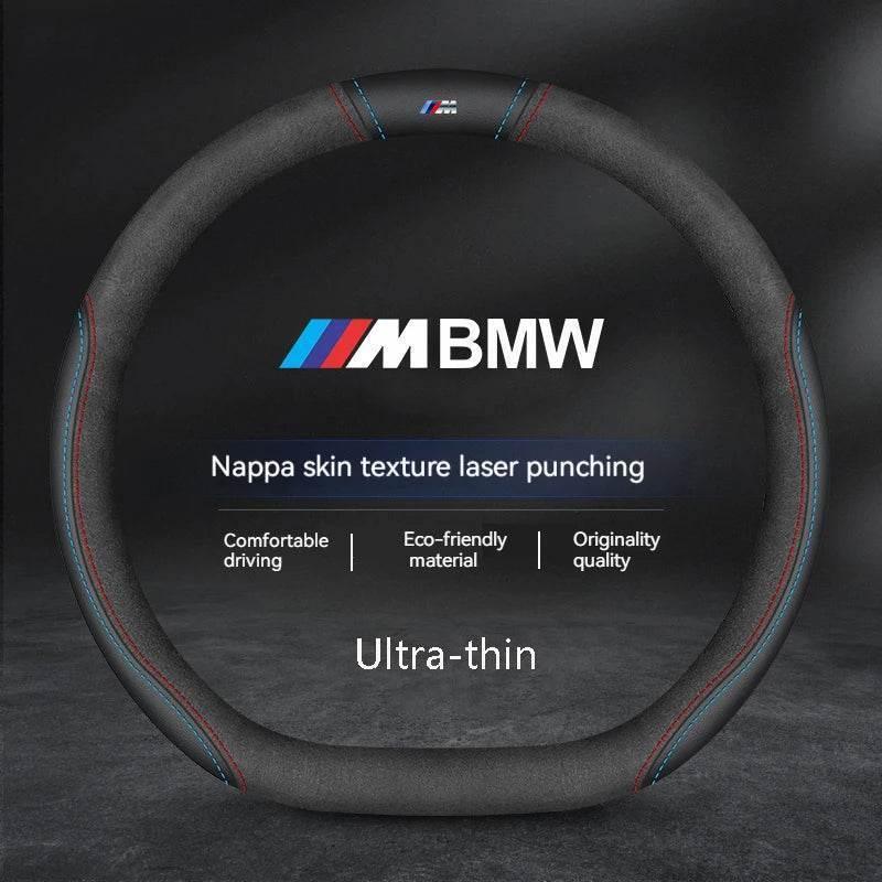 BMW Suede Leather Steering Wheel Cover