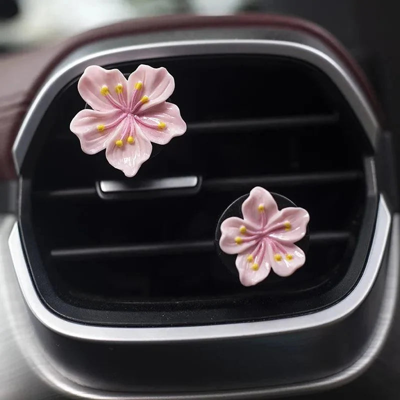 2PCS Flower Car Air Vent Perfume Clips - AC Outlet Decorative