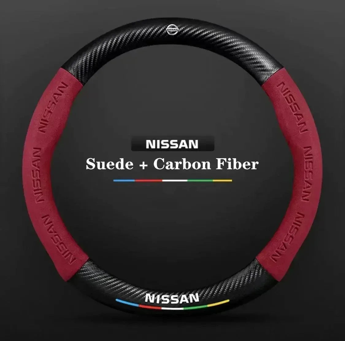 Nissan Carbon Fiber Suede Steering Wheel Cover