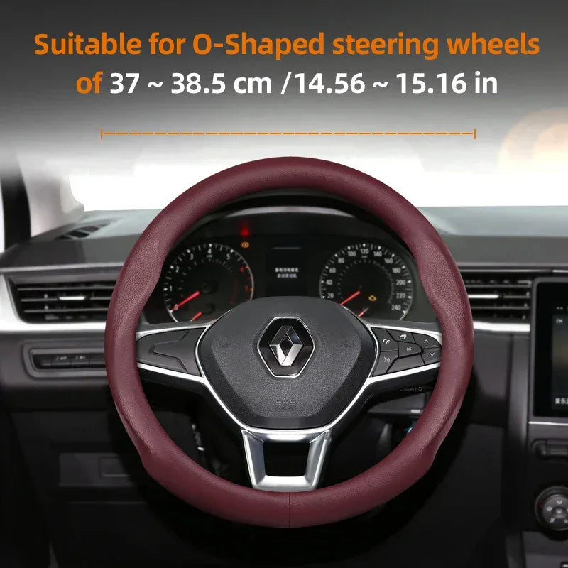 Renault Ultra-Thin Breathable Leather Steering Wheel Cover