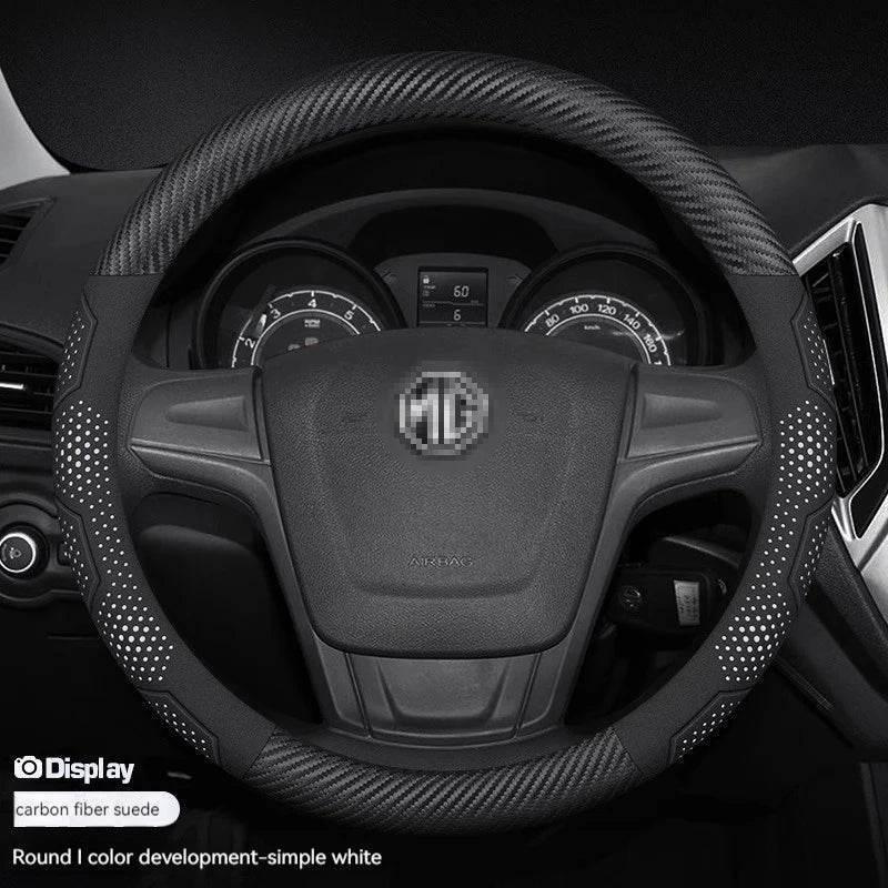 MG Carbon Fiber Suede Steering Wheel Cover