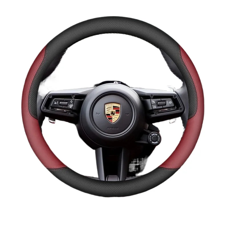 Porsche Leather Steering Wheel Cover