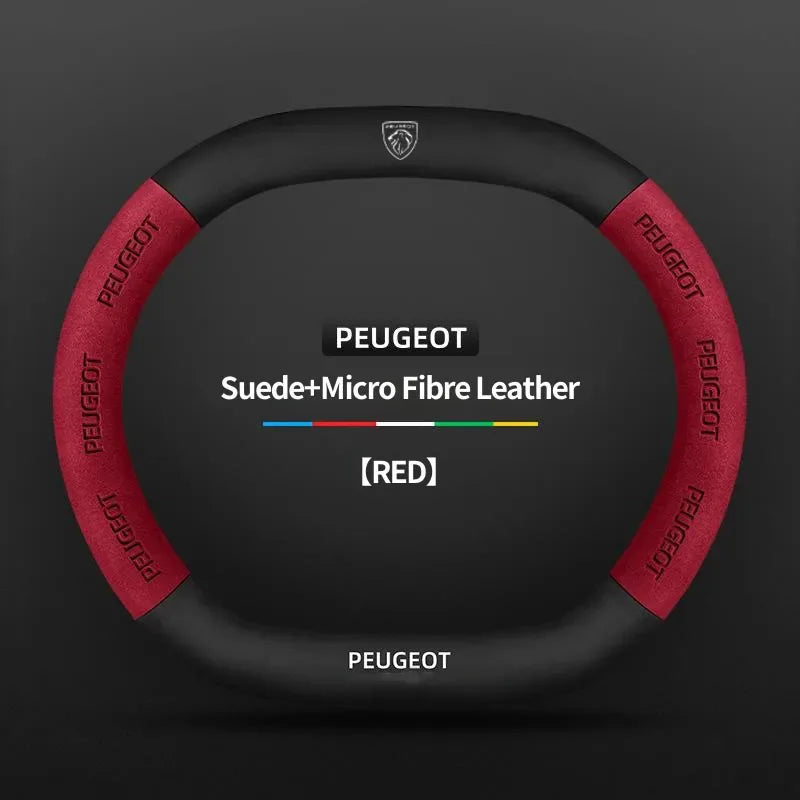 Peugeot 3008 5008 208 2008 Suede Steering Wheel Cover