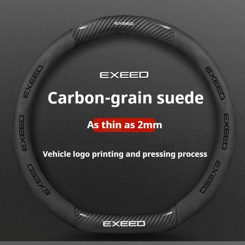 Chery Exeed Carbon Fiber Leather Suede Steering Wheel Cover