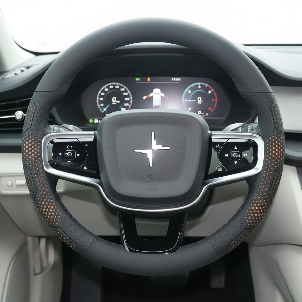 Polestar Carbon Fiber Suede Steering Wheel Cover