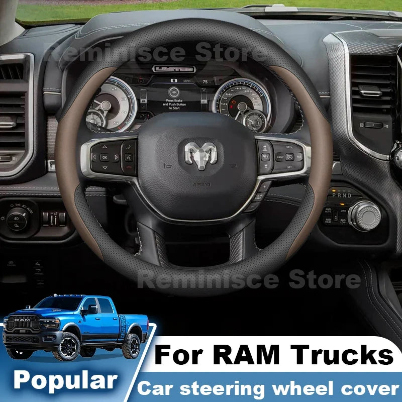 RAM Leather Steering Wheel Cover