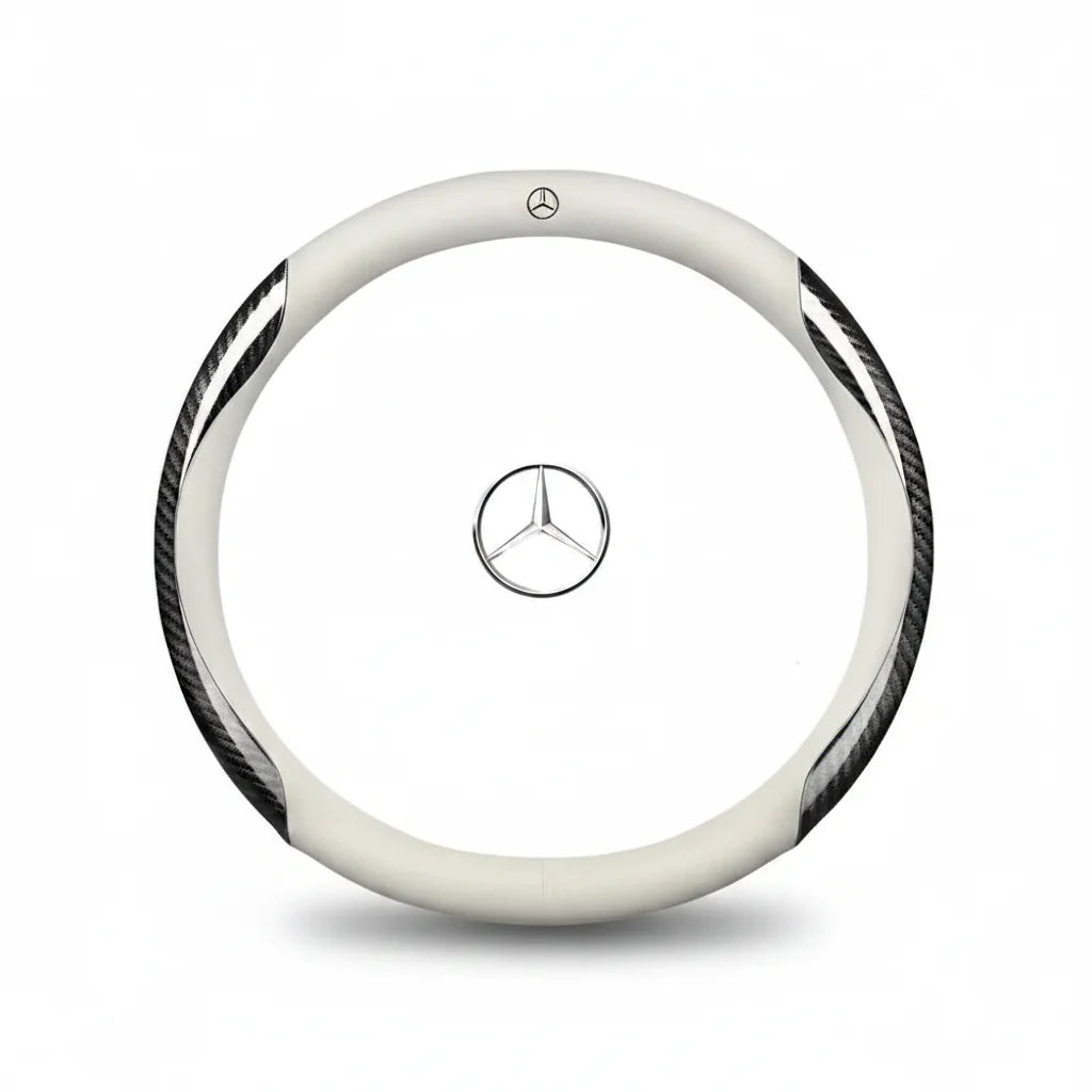 Mercedes Carbon Fiber Leather Steering Wheel Cover