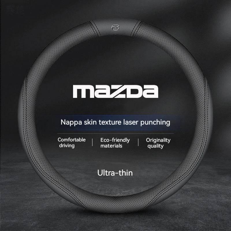 Mazda Suede Leather Car Steering Wheel Cover