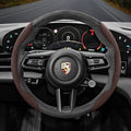 Porsche Suede Snap-On Steering Wheel Cover