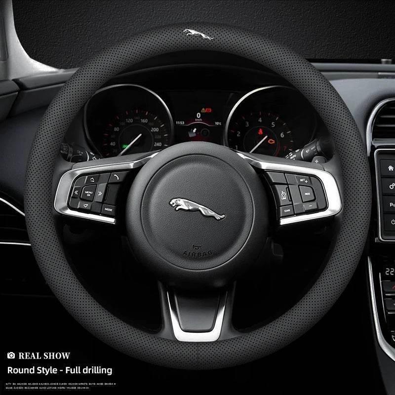 Jaguar Leather Steering Wheel Cover