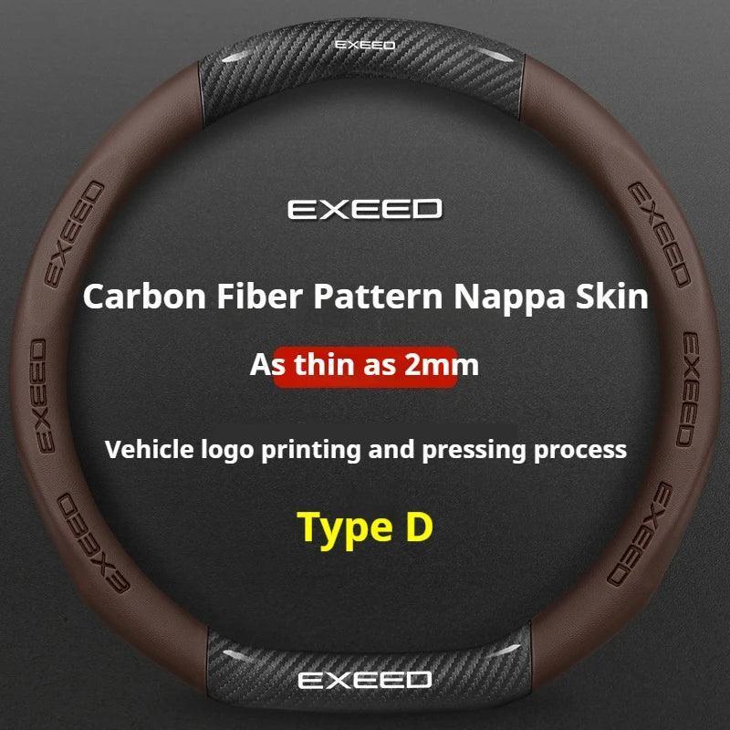 Chery Exeed Carbon Fiber Leather Suede Steering Wheel Cover