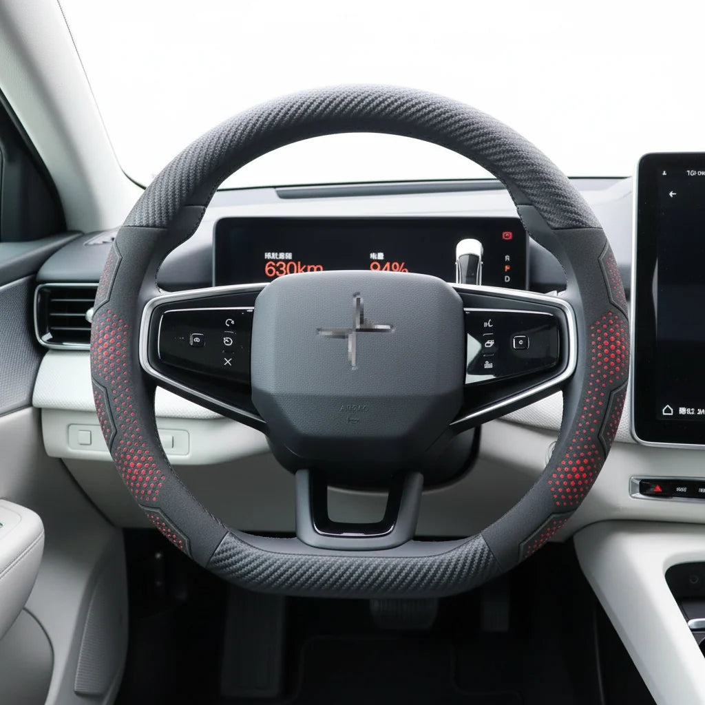 Polestar Carbon Fiber Suede Steering Wheel Cover