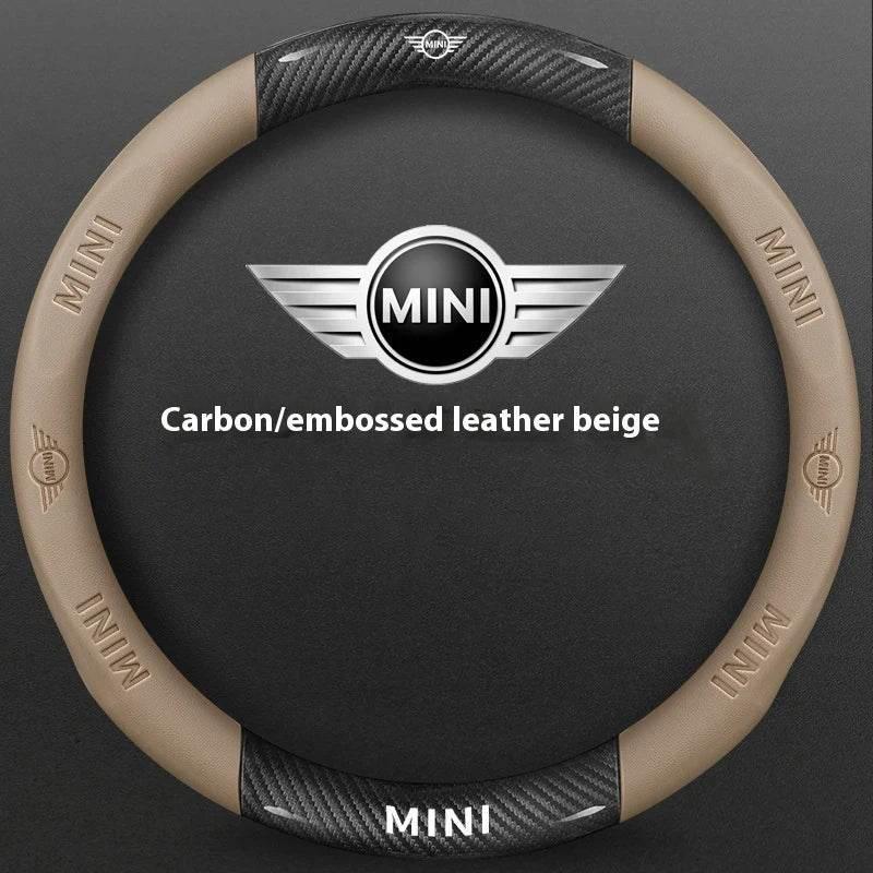 MINI Cooper Carbon Fiber Leather Steering Wheel Cover