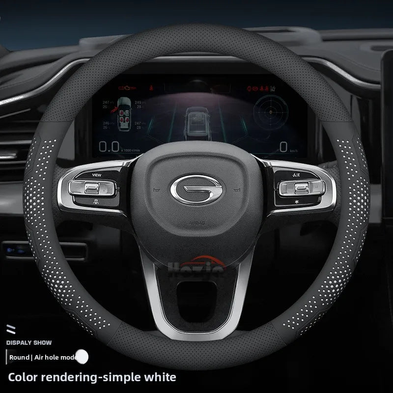Leather Steering Wheel Cover for GAC EMZOOM GS3 GN8 GS8 GA8