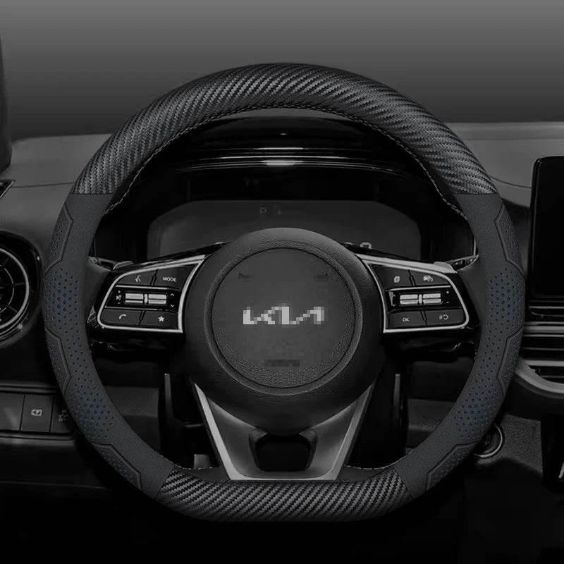 Kia Carbon Fiber Suede Steering Wheel Cover