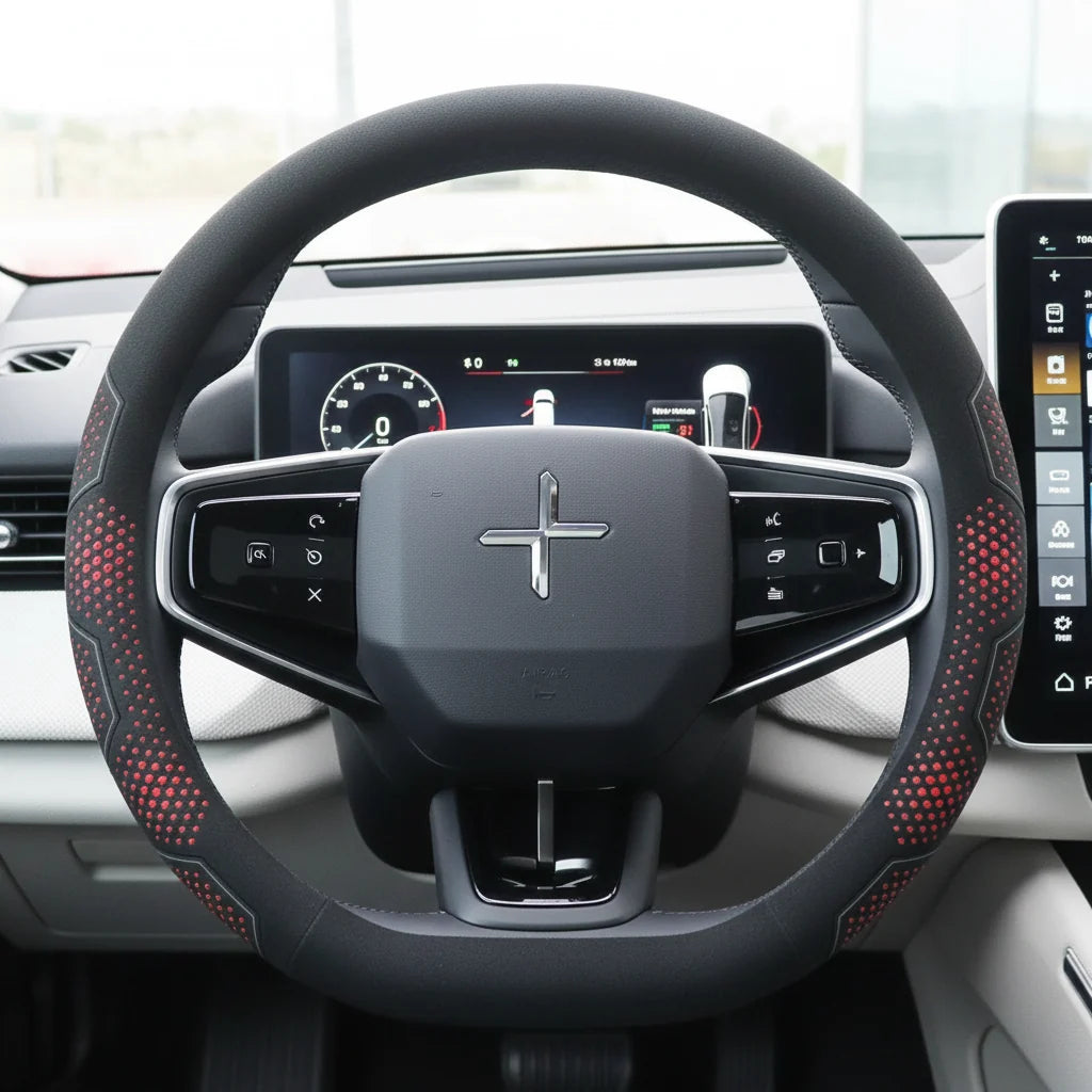 Polestar Carbon Fiber Suede Steering Wheel Cover