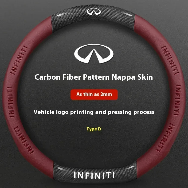 Infiniti Carbon Fiber Leather Steering Wheel Cover
