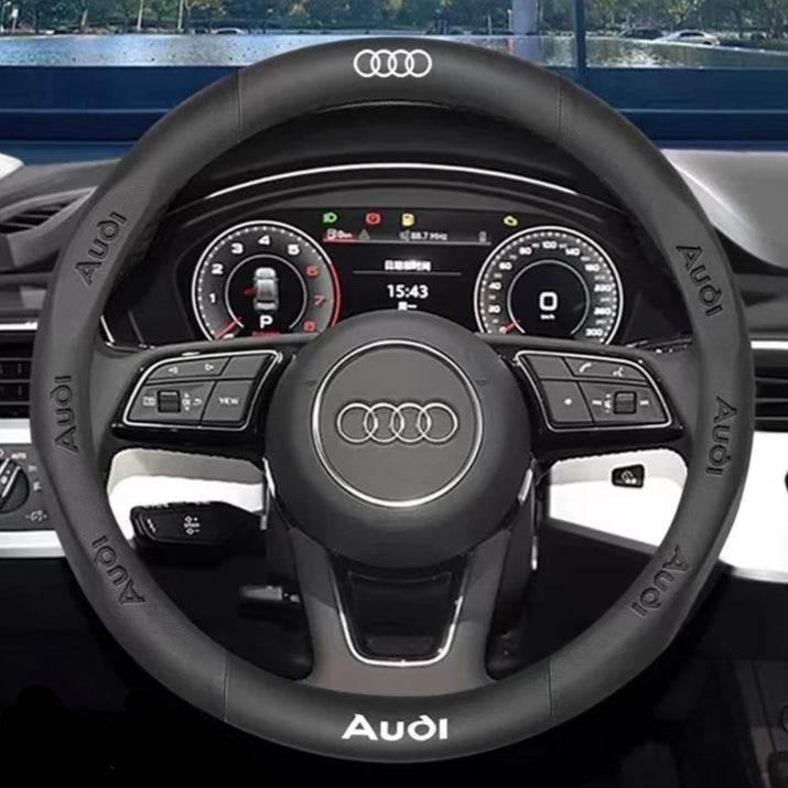 Audi Carbon Fiber Leather Steering Wheel Cover