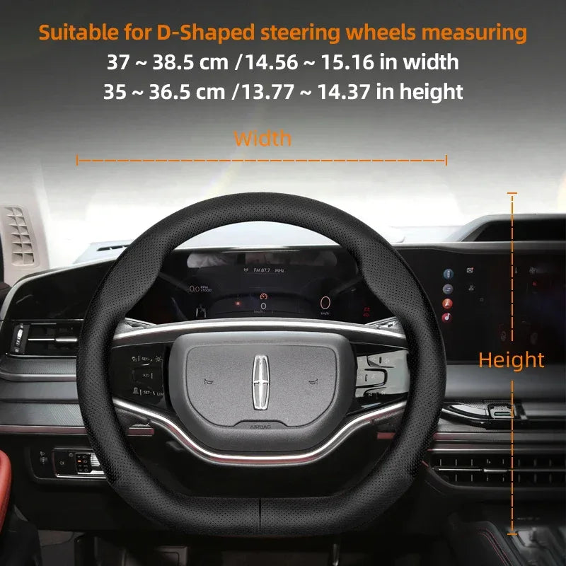 Lincoln Ultra-Thin Breathable Leather Steering Wheel Cover