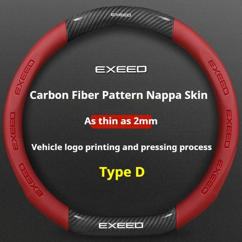 Chery Exeed Carbon Fiber Leather Suede Steering Wheel Cover