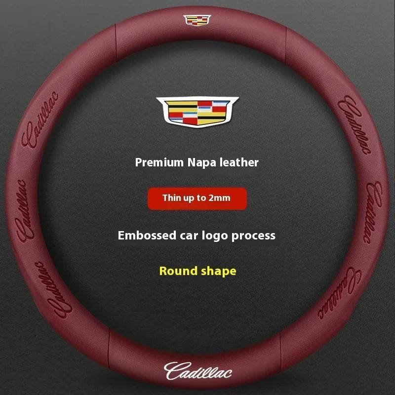Cadillac Leather & Carbon Fiber Steering Wheel Cover