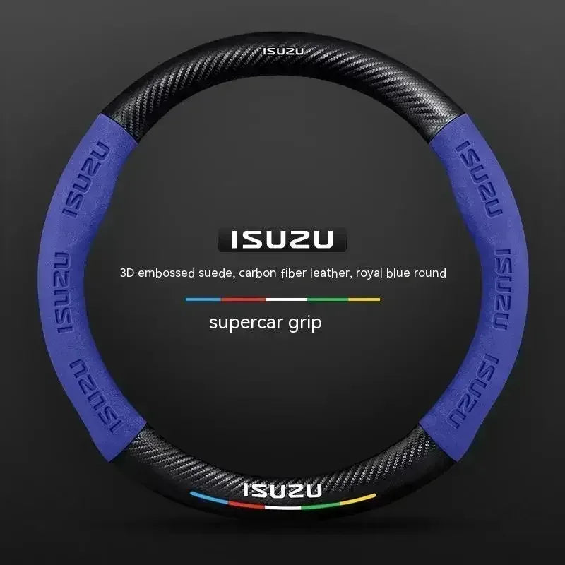 Isuzu Suede Carbon Fiber Steering Wheel Cover