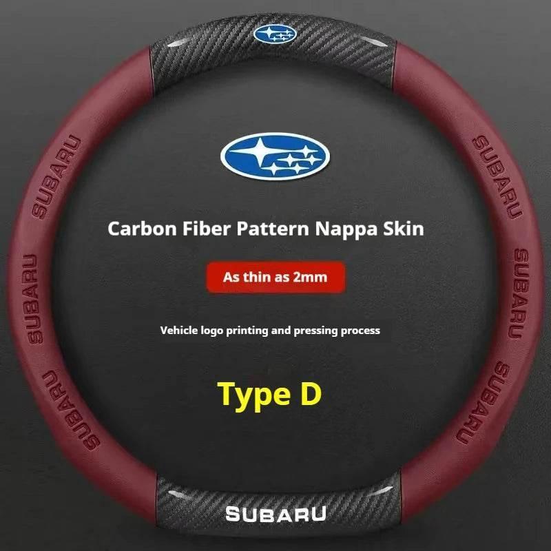 Subaru Carbon Fiber Leather Steering Wheel Cover