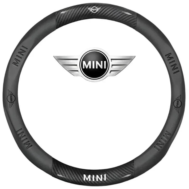 MINI Cooper Carbon Fiber Leather Steering Wheel Cover