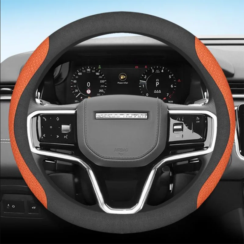 Land Rover Leather & Carbon Fiber Steering Wheel Cover