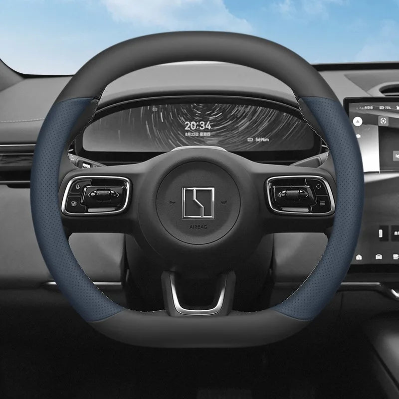 ZEEKR 7X 2024-2026 Leather Steering Wheel Cover Anti-Slip Grip