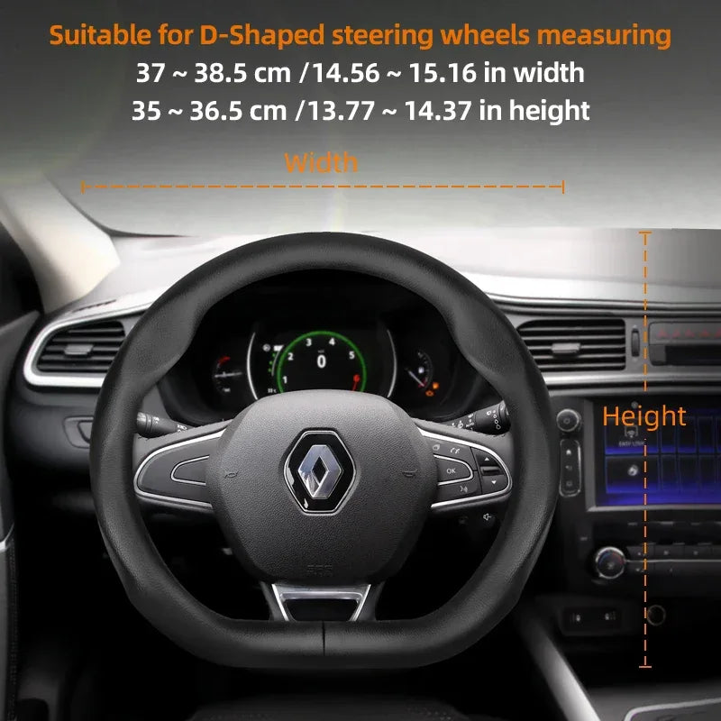 Renault Ultra-Thin Breathable Leather Steering Wheel Cover