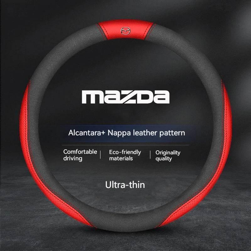 Mazda Suede Leather Car Steering Wheel Cover