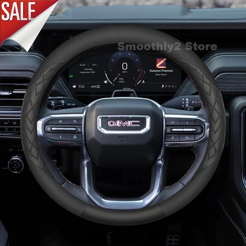 GMC Leather Steering Wheel Cover