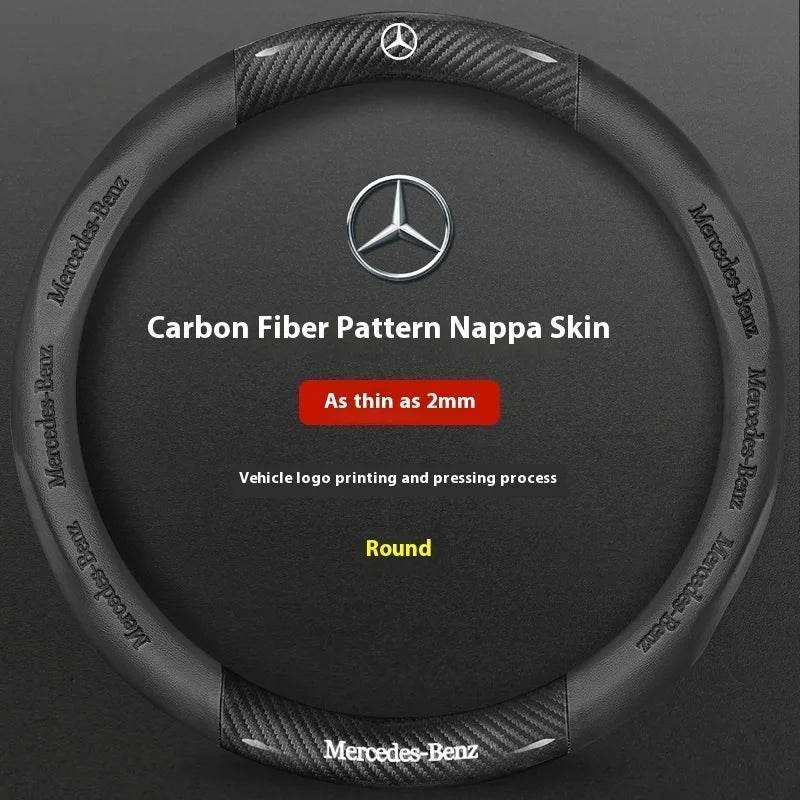Mercedes-Benz Carbon Fiber Leather Steering Wheel Cover