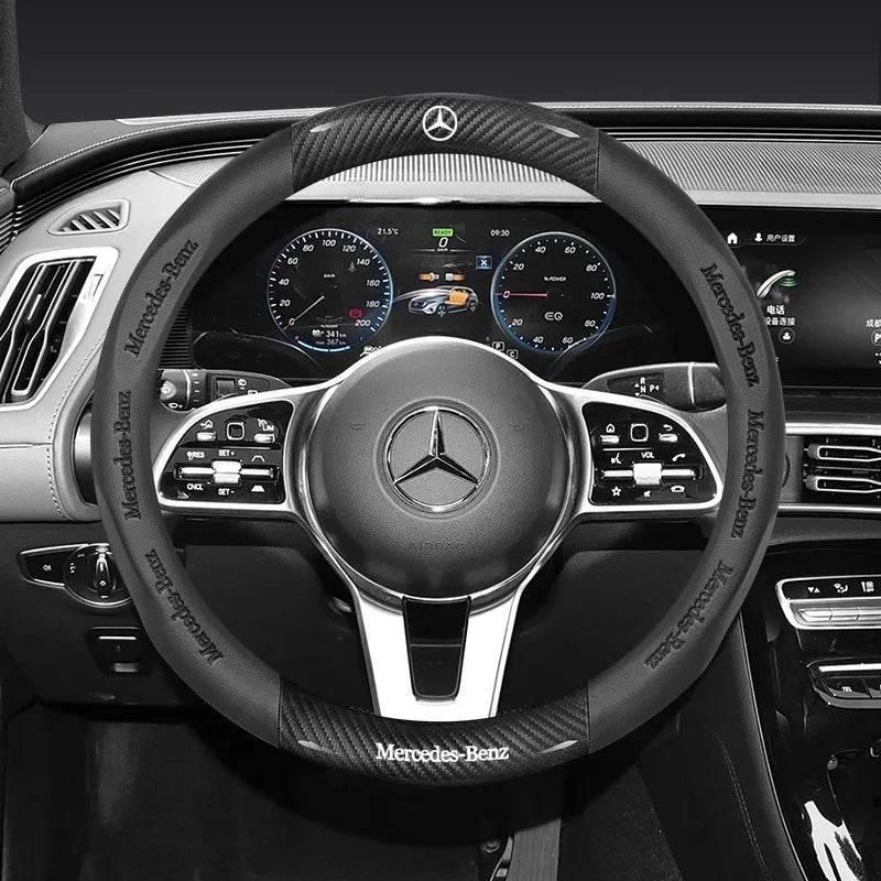 Mercedes-Benz Carbon Fiber Leather Steering Wheel Cover